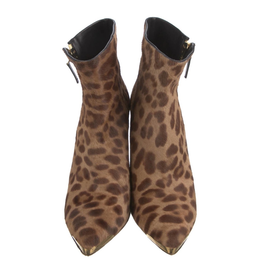 Tabitha Simmons Calf Hair Animal Print Boots 8.5